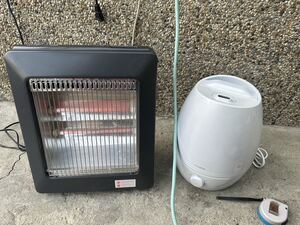 電気ストーブと加湿器の2点セット★動作品