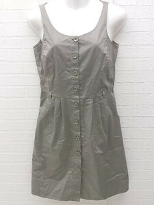 ◇ ARMANI JEANS アルマーニジーンズ ノースリーブ 膝丈 ワンピース サイズEU38 USA2 グレージュ系 レディース