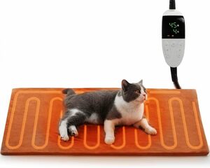 ペット カーペット ペット用ホットカーペット ペットヒーター :犬 猫 加熱マット 8段階温度調節 4段タイマー機能 恒温