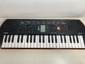 A3a CASIO ミニキーボード SA-76 キーボード ピアノ 現状 通電確認済み カシオ ブラックオレンジ 本体のみ