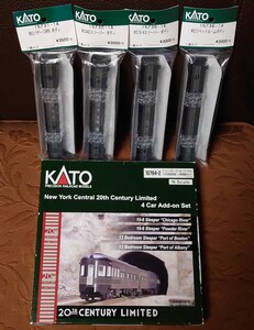 鉄道模型 nゲージ KATO 10764-2 ニューヨーク・セントラル〈20世紀特急〉 4両増結セット & KATO NYC ASSY 4両セット 