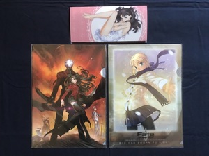 【SCF7242 】Fate stay night 遠坂 凛 セイバー アーチャー 遠坂 凛【クリアファイル】