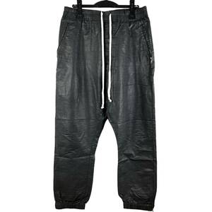 Rick Owens(リックオウエンス) Leather Linen Track Pants 19SS (black)
