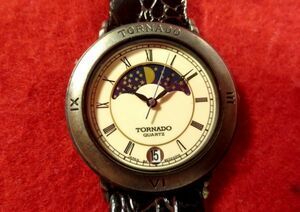 EC5T3）◎完動腕時計送料無料(定形外)★TORNADO トルネード★MoonPhase ムーンフェイズ★レディース 日付