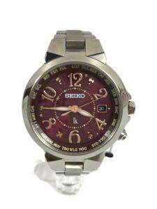 SEIKO◆ルキア/ラッキー/パスポート/ソーラー腕時計/アナログ/BRD/SLV