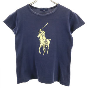 ラルフローレン ビッグポニー プリント 半袖 Tシャツ 150 ネイビー系 RALPH LAUREN キッズ