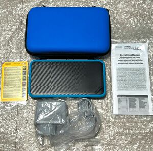 〈美品・画面無傷・動作確認済み〉欧州 フランス版（仏版）NEW NINTENDO 2DSXL（NEWニンテンドー2DS LL）本体 ブラック×ターコイズ 3DSXL