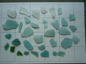 ■シーグラス / Sea Glass■ビーチグラス / Beach Glass■色・サイズいろいろ■和歌山南部の海岸で採取■№12 ： 146g■