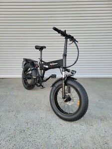 大阪市発 美品 フル電動自転車 モペット 極太タイヤ 20インチ アクセル付き