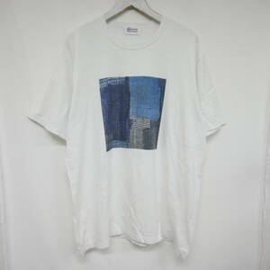 【1円】薄汚れ有り 国内正規 KUON クオン 襤褸プリント T-shirt Tシャツ 2009-CS0919 WHITE ホワイト 白 XL