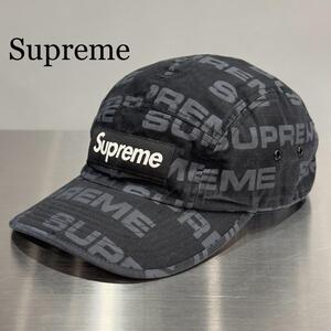 『Supreme』シュプリーム ボックスロゴ 総柄 ジェットキャップ