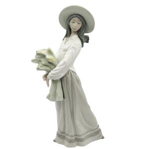 NAO ナオ LLADRO リヤドロ 小麦を持つ女性 大きめ 高さ39cm 陶器 磁器 人形 置物 スペイン製