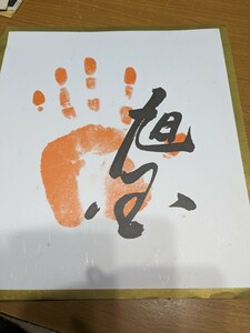 手形 大相撲力士 サイン色紙印刷レア