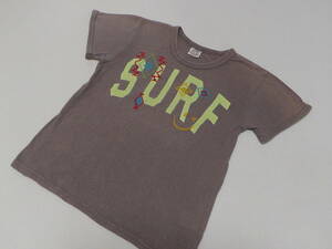 JUNK STORE　半袖Ｔシャツ　SURF　茶　140