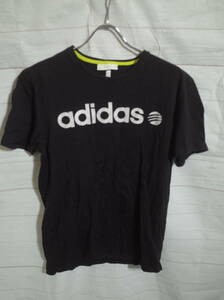 メンズ pk411 adidas NEO LABEL アディダス ネオレーベル ロゴ プリント 半袖Tシャツ O ブラック 黒