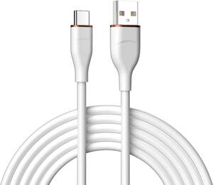 USB Type C ケーブル(ホワイト, 2m) SLEIJAOOE 柔らかいシリコン制 【PD/QC対応 66W急速充電】 絡まない 断線防止 USB タイプC(Type-C)