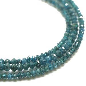 1円〜!!《K18WG 天然ブルーダイヤモンドネックレス》D 約4.0g 約43.0cm blue diamond necklace jewelry DA0/DI0 E154