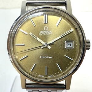 H810-I57-2479◎ OMEGA オメガ Geneve ジュネーブ 1660163 Cal.1012 デイト メンズ 腕時計 自動巻き 稼働