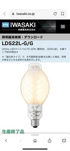 岩崎電機 LEDライトバルブ LDS22L-G/G 未使用在庫品