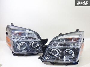 【レンズ美品】トヨタ AZR60 ヴォクシー 純正加工 イカリング ヘッドライト ヘッドランプ 左右セット 点灯確認済み KOITO 28-183 棚 21-4