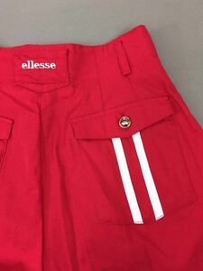 エレッセ ellesse【新品未使用】 【タグ付き】 定価14000円 ゴルフ ハーフパンツ インナー付き ポケット レッド レディース 60サイズ !●&