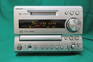 ONKYO ミニコンポ、CD/MD チューナーアンプ FR-7GX (CD/MD動作確認、メンテナンス済）OCT-3