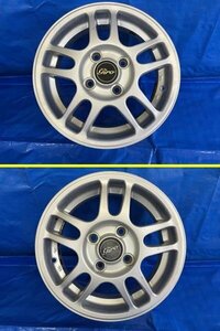 社外ホイール4本セット 13X4.5J 13インチ ET43 PCD100 4H カルテ401503 棚9