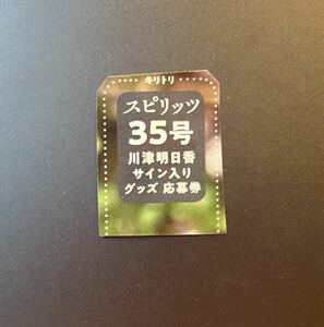 ☆週刊ビッグコミックスピリッツ35号（最新号）川津明日香 サイン入りグッズ応募券☆