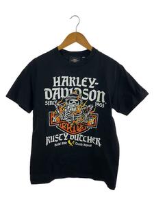 HARLEY DAVIDSON◆Tシャツ/M/コットン/BLK/プリント