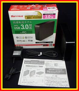 李1297 中古 動作確認済み バッファロー HD-LCU3 外付け HDD HD-LC3.0U3-BK 3.0TB