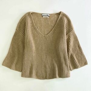 4j17 FOXEY NEW YORK フォクシーニューヨーク 日本製 collection Sweater カシミヤ混 Uネックニットセーター 38231 ベージュ