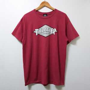 【スケーター】THRASHER スラッシャー 半袖Tシャツ Lサイズ 赤系