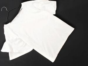 ネコポスOK OPAQUE オペーク フリルスリーブ Tシャツ sizeS/白 ■◆ ☆ efc0 レディース