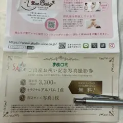 写真撮影券スタジオアリス　13900円分マタニティフォト無料クーポン　優待券