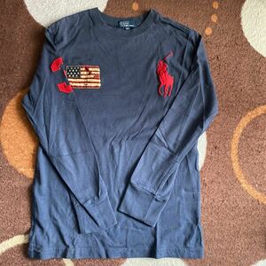 ラルフローレン 長袖 Ｔシャツ 140 130 グレー ネイビー　ビックポニー