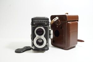 C251409)Rollei ローライ ROLLEIFLEX T Tessar 75mm F3.5 革ケース付き　フィルムカメラ