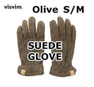 2025ss visvim SUEDE GLOVE Olive S/M新品未使用スウェードスエードレザーグローブ皮革手袋ビズビム中村ヒロキバイク即完売品