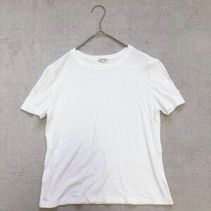 【HERMES】エルメス (40) フランス製 コットン 無地 トップス Tシャツ