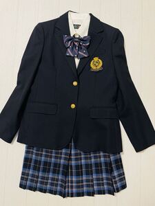 EASTBOY イーストボーイ 卒業入学式 制服ブレザー＋シャツ＋プリーツスカート7S(150〜) 4点セット美中古　 女の子/ 女子/ リボン/ブレザー