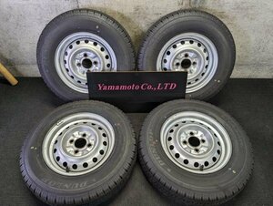 13インチ 2023年製 4本セット 13×5J PCD100 165R13 6PR 商用車 ADバン ハブ径60mm