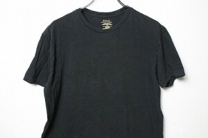 ポロ ラルフローレン クルーネック コットン 半袖 Tシャツ (Ｌ) 黒 ブラック