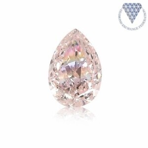 0.21 ct FANCY LIGHT ORANGY PINK PEAR GIA 天然 ダイヤモンド ルース DIAMOND EXCHANGE FEDERATION