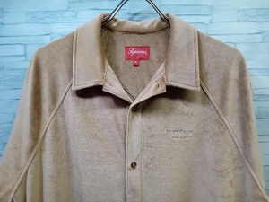 Supreme/シュプリーム/19AW/Velour S/S Shirt/半袖シャツ/ベロア生地/ベージュ/XLサイズ