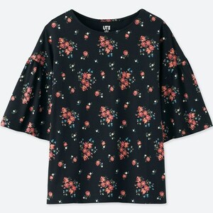 ユニクロ　スタジオサンダーソンフォーユニクログラフィックT（7分袖）M、L、ＸＬ　黒