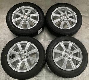 N-BOX スペーシア タント14インチ ブリザックVRX2 155/65R14 2023年式 スタッドレスタイヤ新品 中古ホイール 4本セット