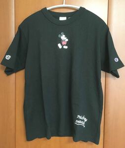 【コラボ】ビームス×チャンピオン×ディズニー/BEAMS×Champion×Disney 半袖Tシャツ XSサイズ ブラック