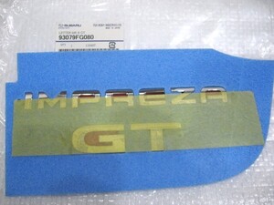 ★希少 インプレッサ GT IMPREZA GT GE系・GH系 SUBARU 93079FG080 新品 ロゴ リア シルバーエンブレム 1点 旧車