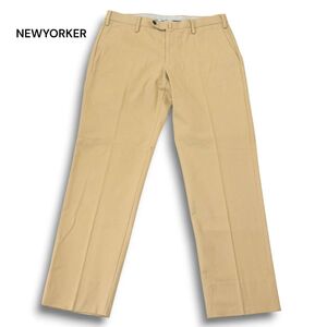 NEWYORKER ニューヨーカー 通年 ストレッチ★ ストレート チノ スラックス パンツ Sz.82 メンズ ベージュ　A5B00446_1#R