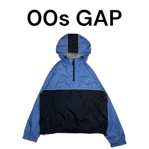 00s GAP　ハーフジップナイロンパーカー　古着　ギャップ　マウンテンパーカー