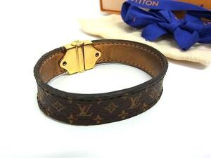 1円 LOUIS VUITTON ルイヴィトン M6689 モノグラム ブラスレ スピリット ブレスレット アクセサリー レディース ブラウン系 FJ4661